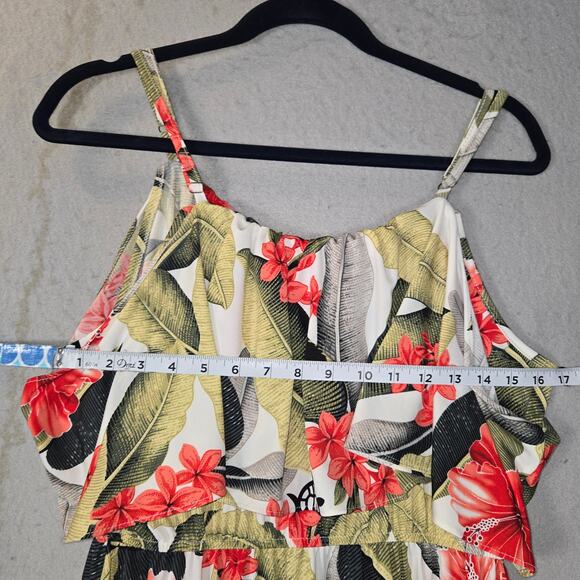 S&S Aloha Fashion Womens Midi Sundress Floral Hibiscus Turtles Stretch Vacation - Picture 9 of 10